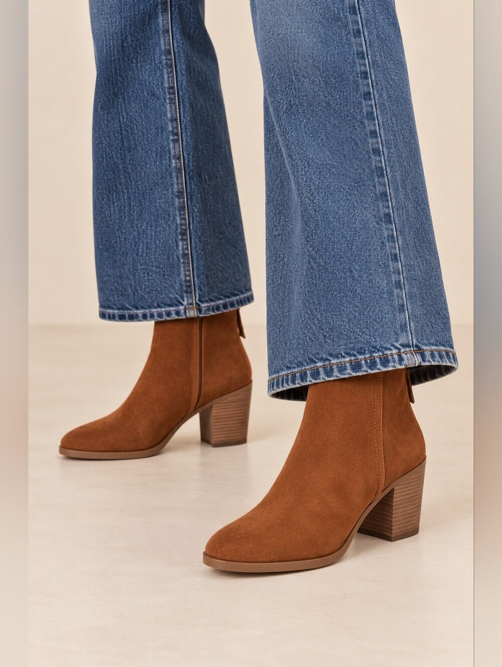 BP Brown Suede Leather Ankle Booties Size 9.5